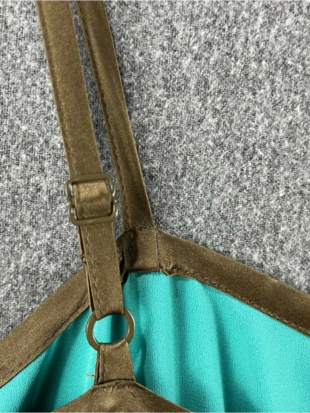 To The Max 100% Silk Cami Dress Adjustable Strap Tie Waist Flowy Feminine Size 8 - Picture 5 of 9